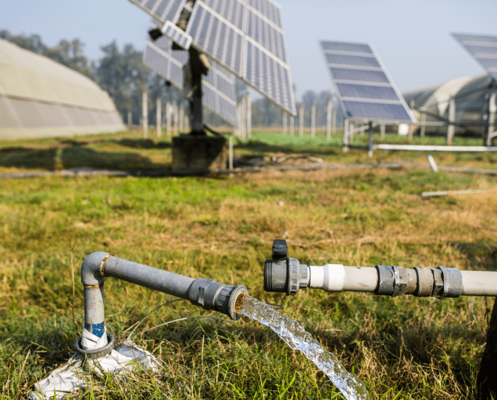 fresh water and solar panels